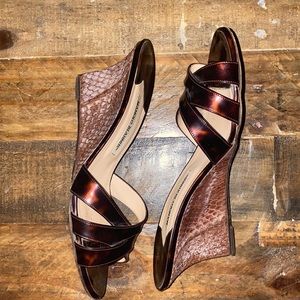 Manolo Blahnik brown mules Y2K